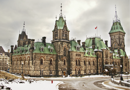 Postcard: East Wing of Canadian Parliament, Ottawa, Canada