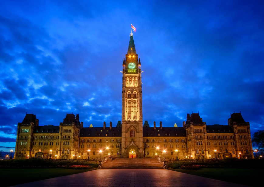 Postcard: The Canadian Parliament Centre Block, Ottawa, Canada